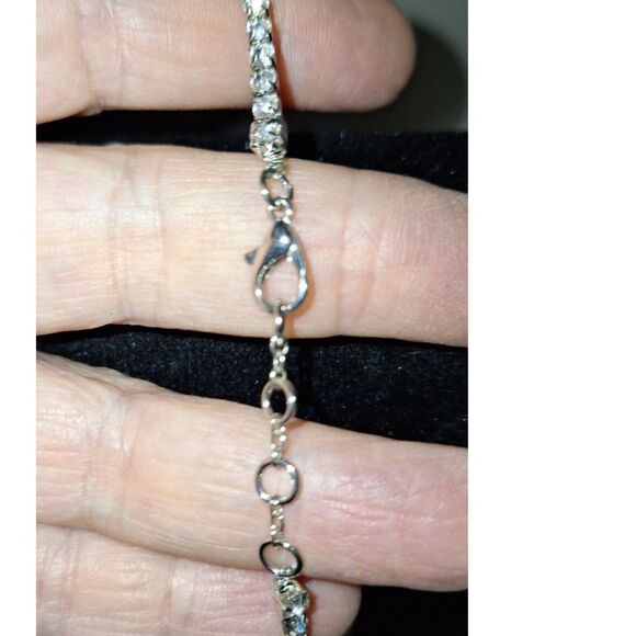 A Dainty Rhinestone Women's Ankle Bracelet Beachy Night Out Elegant Bling - Picture 3 of 6